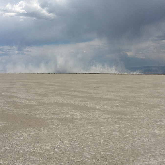 a dust cloud on the horizon